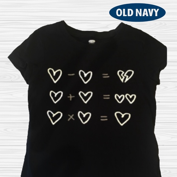 Old Navy Math 💗 Love Tee 8 - Picture 1 of 2